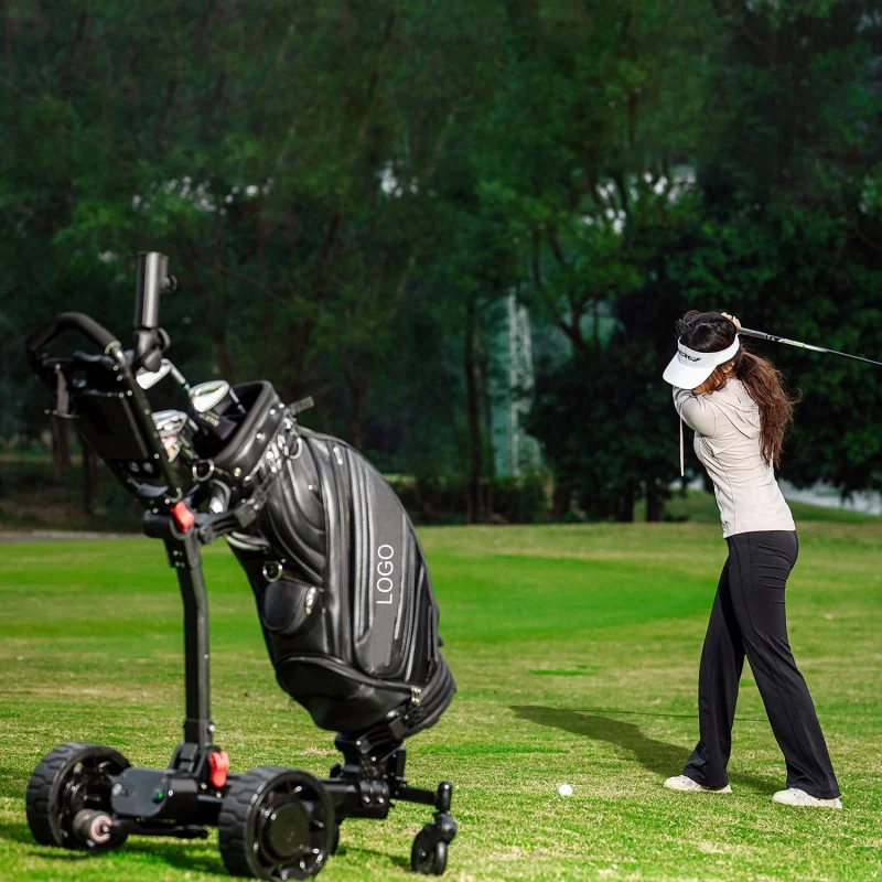 4-Wheel Foldable Electric Golf Cart with 500W Motor Remote Control Follow Me Lithium Battery Power Source Push Trolley
4-Wheel Foldable Electric Golf Cart with 500W Motor Remote Control Follow Me Lithium Battery Power Source Push Trolley