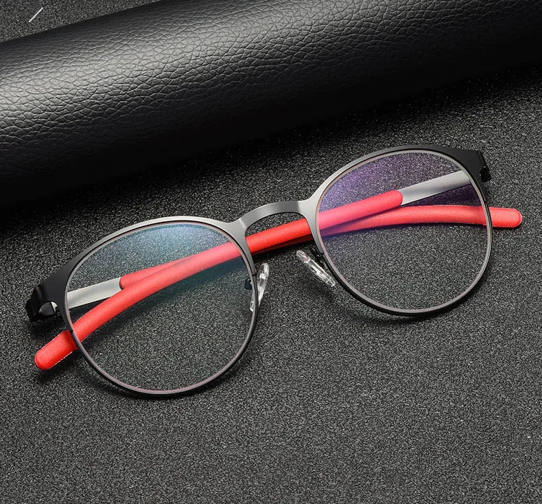Photochromism okulary Retro okrągła oprawa metalowa okulary z UV damskie dla osób z krótkowzrocznością 22 S708b9b98585842a796b6820f12b2e209M