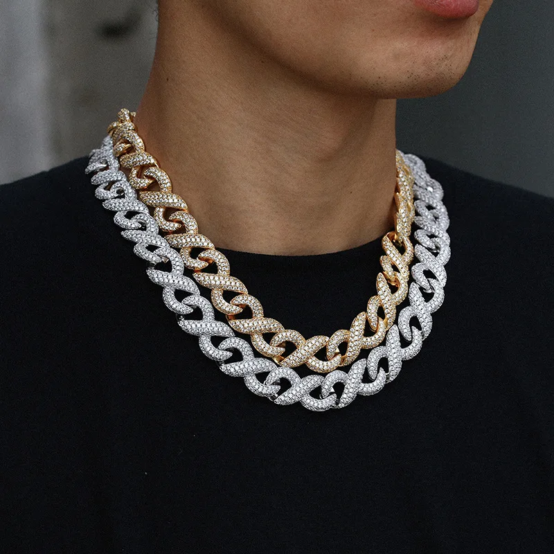 Unisex Hip-Hop Necklace Fashion High-End 16MM Infinity Chain Figure-8 Chain Zircon Necklace
Unisex Hip-Hop Necklace Fashion High-End 16MM Infinity Chain Figure-8 Chain Zircon Necklace