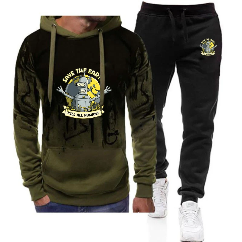 2025 Spring And Autumn Man's Save the Planet Kill All Humans Graphic Logo Print Simple Handsome Hoodies Drawstring Pants Suits
2025 Spring And Autumn Man's Save the Planet Kill All Humans Graphic Logo Print Simple Handsome Hoodies Drawstring Pants Suits