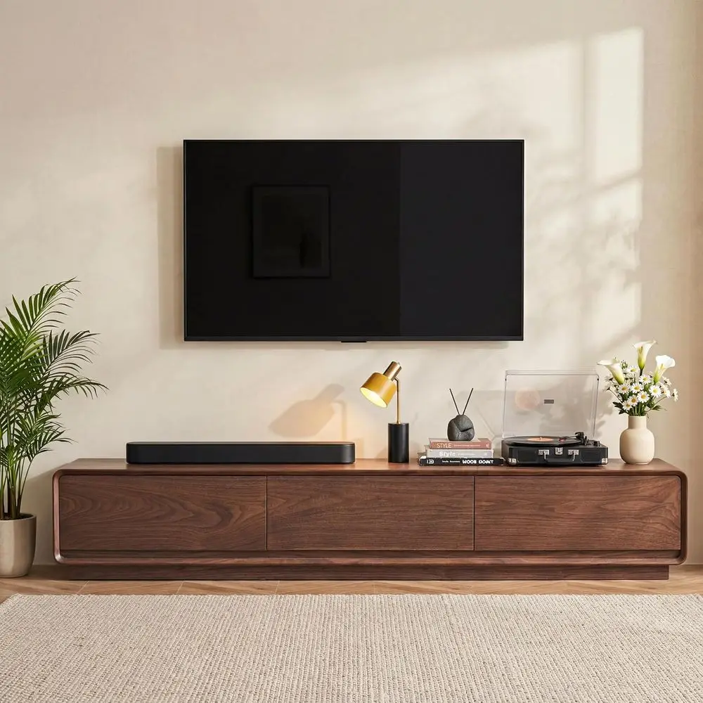 Solid Wood 85 Inch TV Stand with 3 Drawers Storage Entertainment Center, Walnut, 78.74 W, Fully Assembled
Solid Wood 85 Inch TV Stand with 3 Drawers Storage Entertainment Center, Walnut, 78.74 W, Fully Assembled