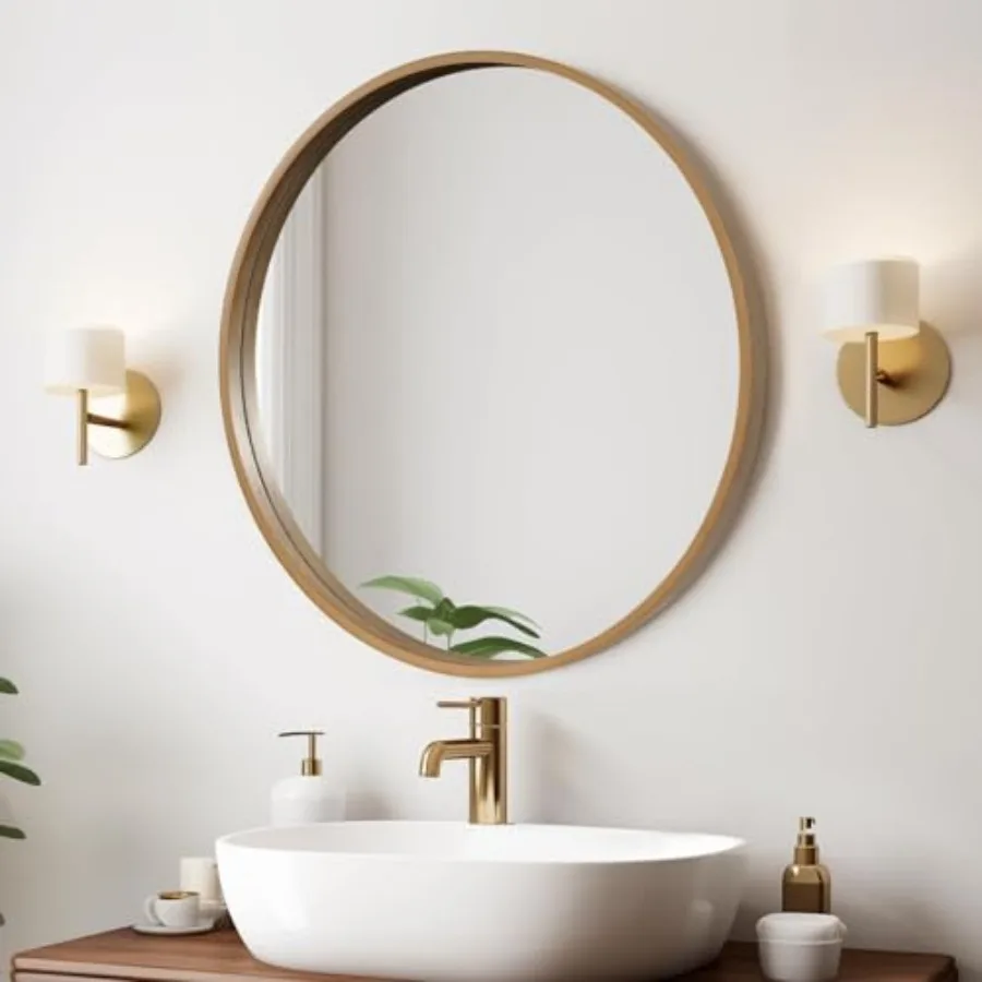 Round Wood Mirror 24" Circle Wall Mirror for Bathroom Round Wall Mirror for Wall Decor, Vanity, Entryway Living Room
Round Wood Mirror 24" Circle Wall Mirror for Bathroom Round Wall Mirror for Wall Decor, Vanity, Entryway Living Room