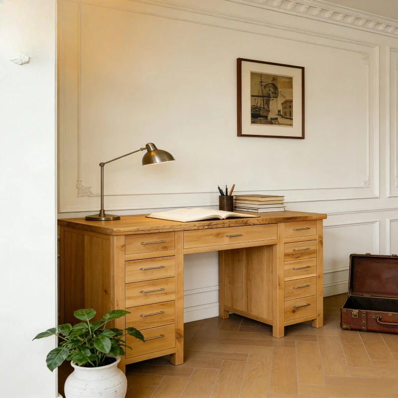 Log wind solid wood desk simple home computer desk storage student desk
Log wind solid wood desk simple home computer desk storage student desk