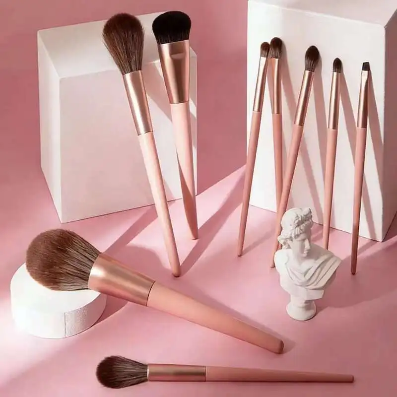10 Mocha makeup brushes Set, affordable loose powder eyeshadow foundation brushes for beginners in
10 Mocha makeup brushes Set, affordable loose powder eyeshadow foundation brushes for beginners in