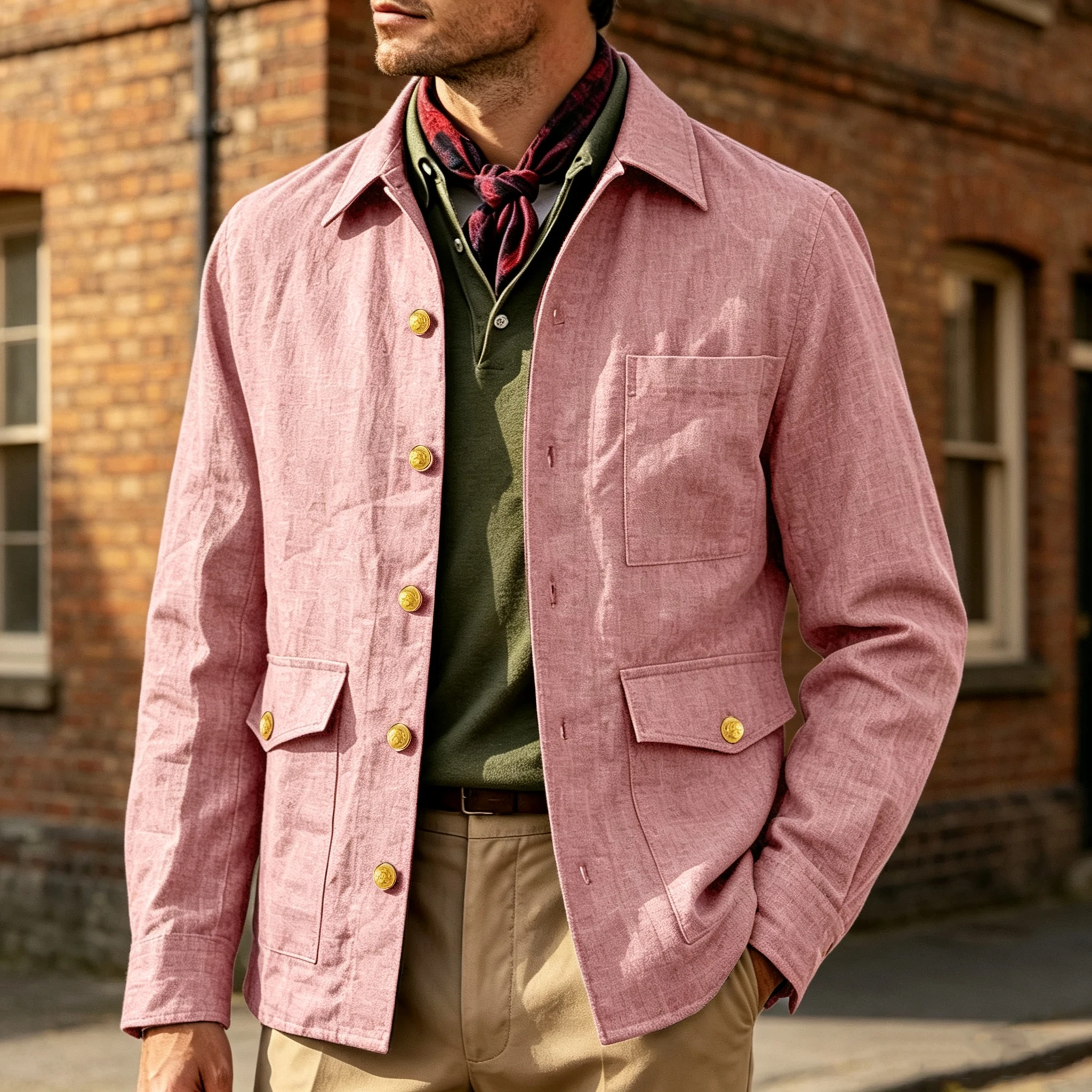Men's Linen Workwear Jacket Business Casual Suit Blazer with Gold Buttons Multiple Pockets Overshirt Formal Sport Coat Summer
Men's Linen Workwear Jacket Business Casual Suit Blazer with Gold Buttons Multiple Pockets Overshirt Formal Sport Coat Summer