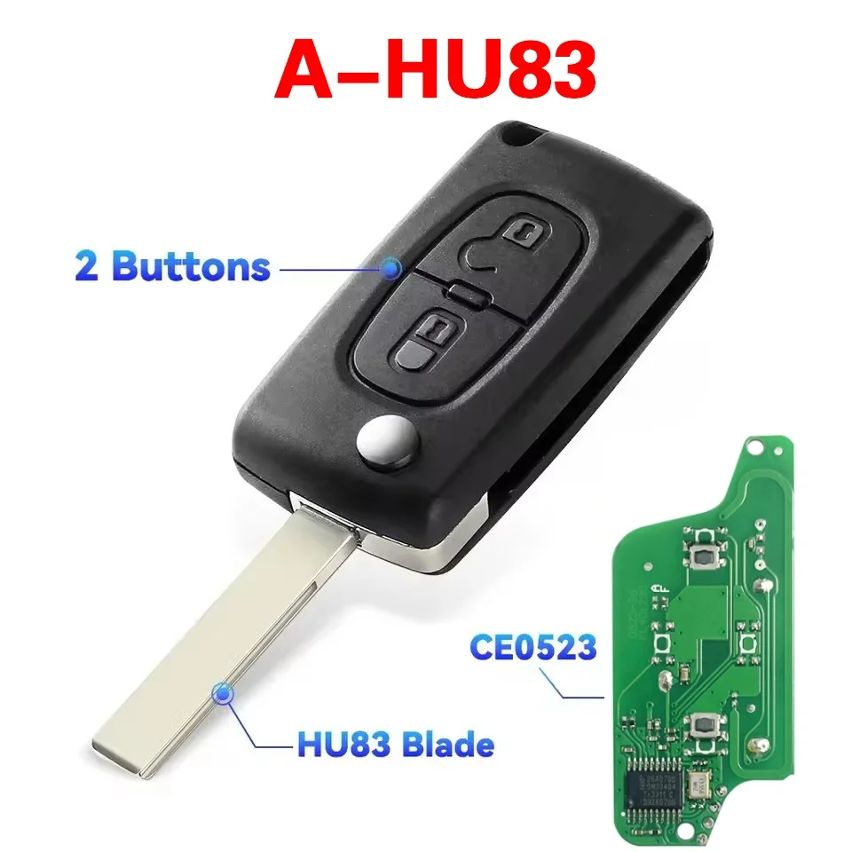 CN009064 CE0536 433MHZ ASK ID46 For Peugeot 207 307 308 407 607 807 For Citroen C2 C3 C4 C5 C6 2/3 Buttons Remote Key Va2/Hu83
CN009064 CE0536 433MHZ ASK ID46 For Peugeot 207 307 308 407 607 807 For Citroen C2 C3 C4 C5 C6 2/3 Buttons Remote Key Va2/Hu83
