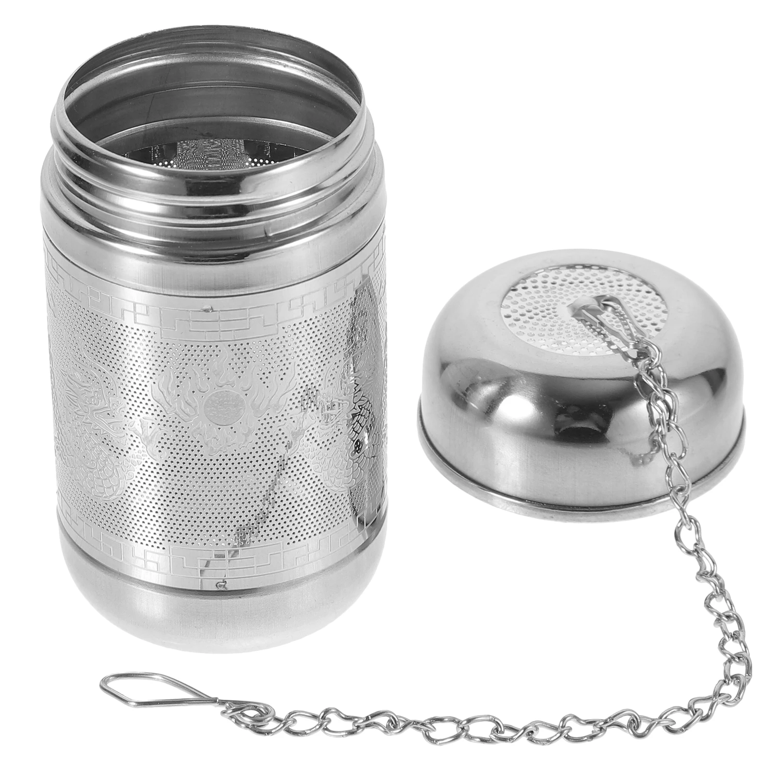 Stainless Steel Tea Infuser Spice Seasoning Cooking Filter Strainer Chain for Loose Leaf Tea Soup Brine Kitchen Spice Filter 
Stainless Steel Tea Infuser Spice Seasoning Cooking Filter Strainer Chain for Loose Leaf Tea Soup Brine Kitchen Spice Filter