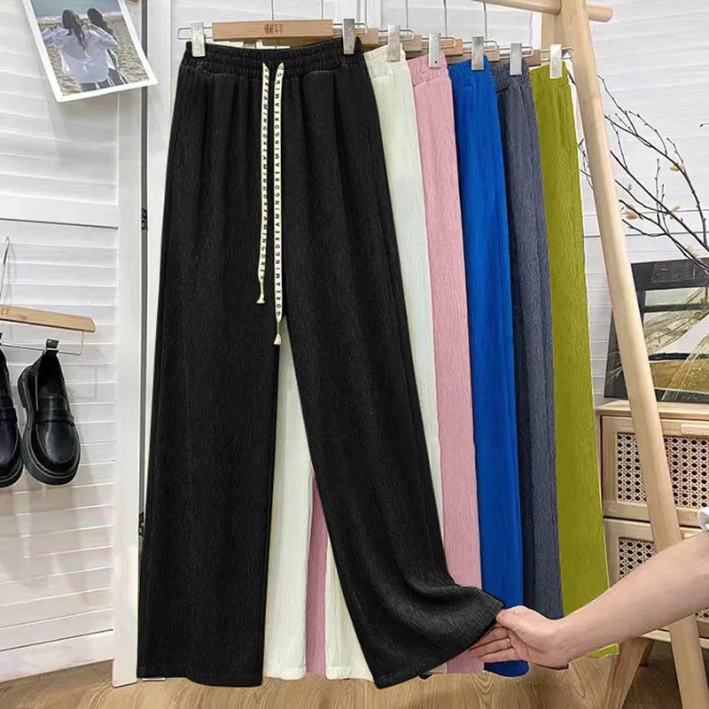 Women High Waist Pants Korean Fashion Letter Drawstring Loose Wide Leg Pants Elastic waistband sagging sensation Long Trousers
Women High Waist Pants Korean Fashion Letter Drawstring Loose Wide Leg Pants Elastic waistband sagging sensation Long Trousers