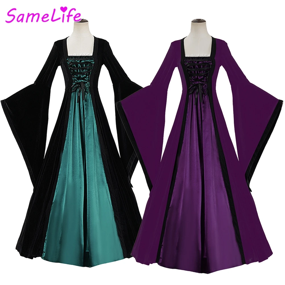 Renaissance Royal Court Lady Cosplay Fantasy Long Wide Sleeves Dress Medieval Women Costume Disguise Halloween Female Outfits
Renaissance Royal Court Lady Cosplay Fantasy Long Wide Sleeves Dress Medieval Women Costume Disguise Halloween Female Outfits
