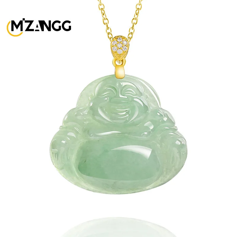 Natural Myanmar Jadeite Maitreya Buddha Pendant S925 Silver Buckle Inlaid Ice Jade Necklace Fashion Men and Women Lucky Amulet
Natural Myanmar Jadeite Maitreya Buddha Pendant S925 Silver Buckle Inlaid Ice Jade Necklace Fashion Men and Women Lucky Amulet
