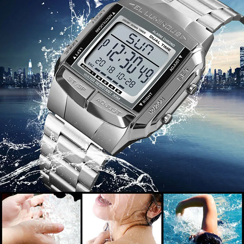 Men Electronic Watch Waterproof Backlight LED Digital Sport Wristwatch Men Electronic Watch Durable Practical Men Male H9
Men Electronic Watch Waterproof Backlight LED Digital Sport Wristwatch Men Electronic Watch Durable Practical Men Male H9