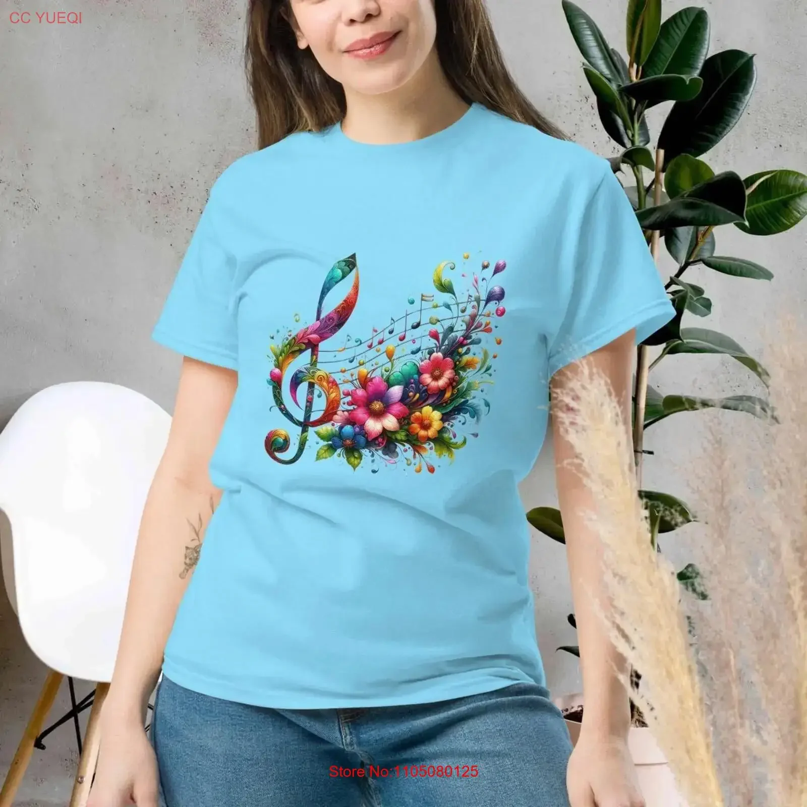 Treble Clef T Shirt Floral Music Notes Symbol SheeT for Musician vintage Washed Top For Everyday Wear homme designer clothes
Treble Clef T Shirt Floral Music Notes Symbol SheeT for Musician vintage Washed Top For Everyday Wear homme designer clothes