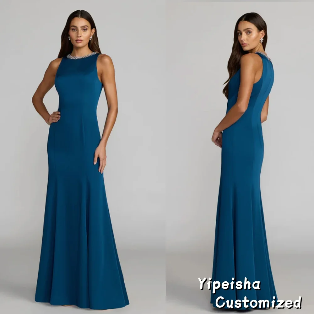 Customized Elegant Rhinestone Prom Gown Classic Crew Neck Sleeveless Long Evening Dress Party Dresses
Customized Elegant Rhinestone Prom Gown Classic Crew Neck Sleeveless Long Evening Dress Party Dresses