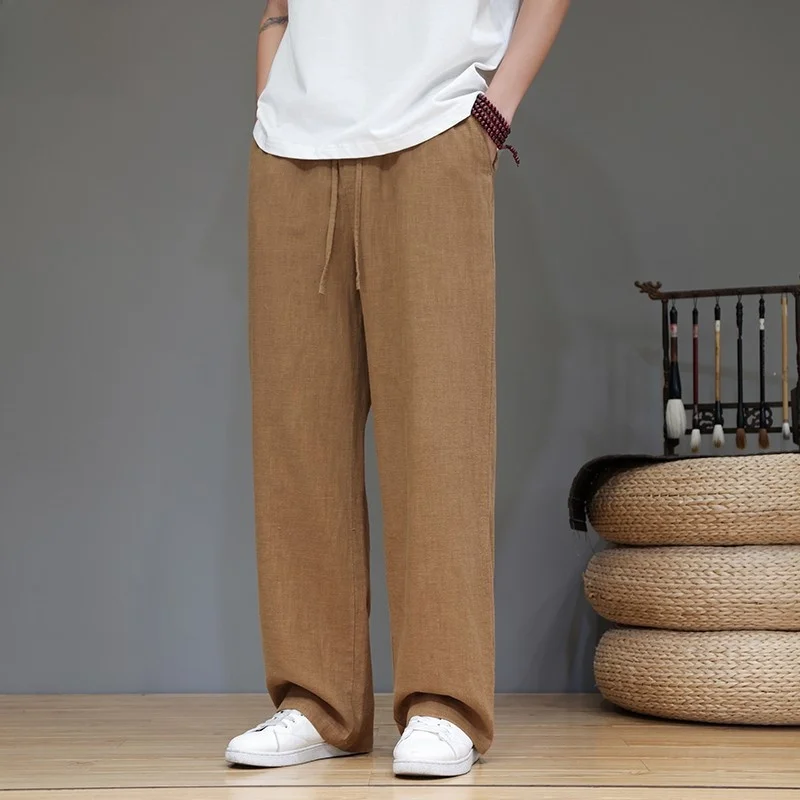 High-End Linen Men's Summer Thin Loose Straight Cotton Linen Pants 2024 New Hanging Sensation Casual Long Trousers
High-End Linen Men's Summer Thin Loose Straight Cotton Linen Pants 2024 New Hanging Sensation Casual Long Trousers
