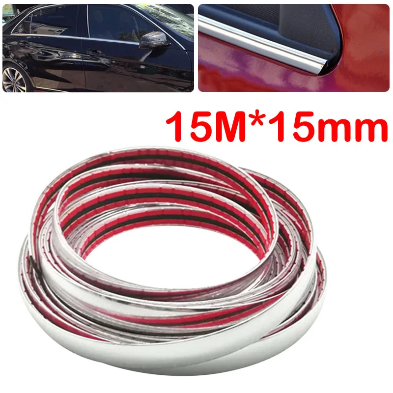15Mx15mm Chrome Decorative Strips Door Guards Car Body Protect Strip Waterproof Rubber Material Universal Fit Car Accessories
15Mx15mm Chrome Decorative Strips Door Guards Car Body Protect Strip Waterproof Rubber Material Universal Fit Car Accessories