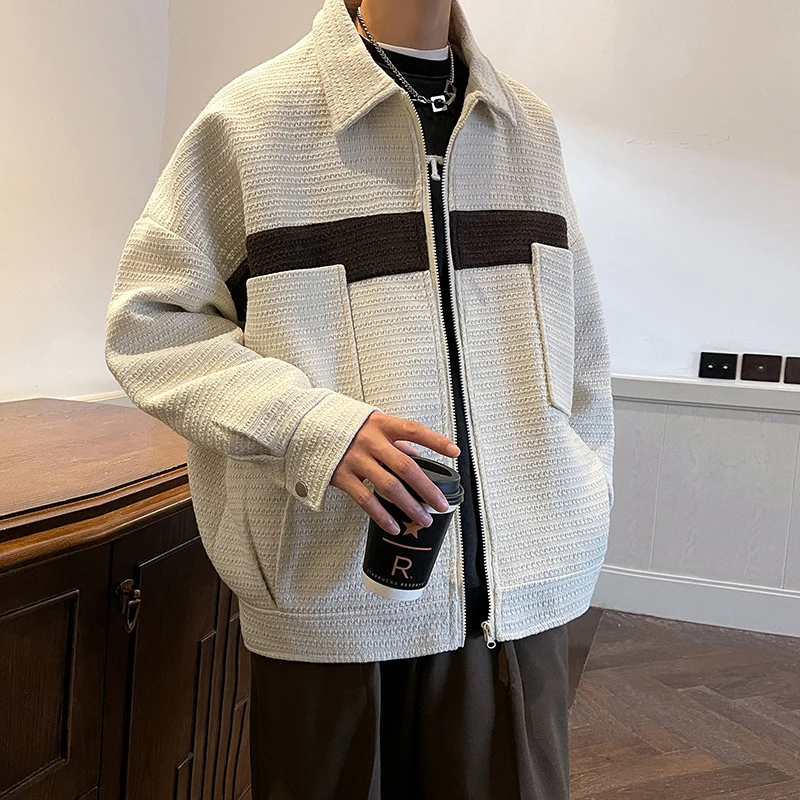 Korean Sle Loose Fit Men's Jaet Spring Autumn High Faion Casual Cool Brand Clean Fit Zipper Closure Long Sve Coat
Korean Sle Loose Fit Men's Jaet Spring Autumn High Faion Casual Cool Brand Clean Fit Zipper Closure Long Sve Coat