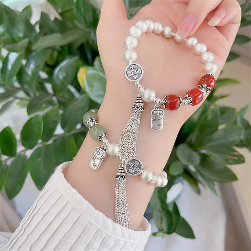 Sterling Silver Bracelet S925 For Woman Female Girl Agate Original Manual Lovers Retro Style Popular Fashion Jewelry
Sterling Silver Bracelet S925 For Woman Female Girl Agate Original Manual Lovers Retro Style Popular Fashion Jewelry