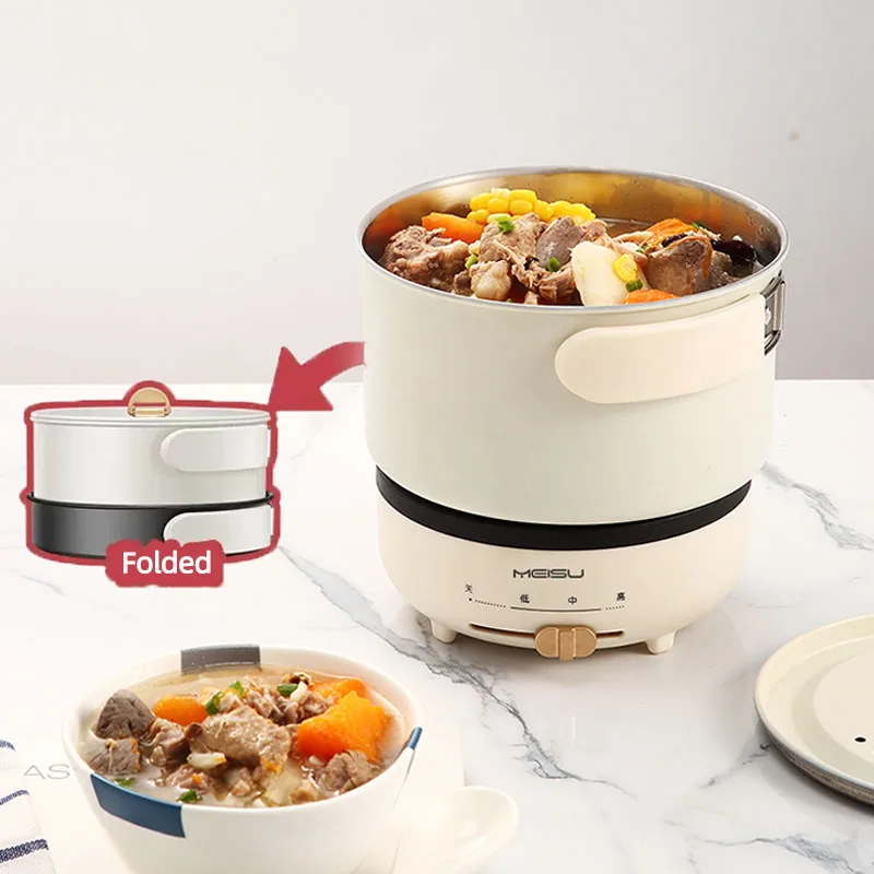 220V Folded Electric Cooking Pot Portable Electric Skillet Collapsed Hotpot Split Type Frying Pan Travel Multicooker 1.2L
220V Folded Electric Cooking Pot Portable Electric Skillet Collapsed Hotpot Split Type Frying Pan Travel Multicooker 1.2L