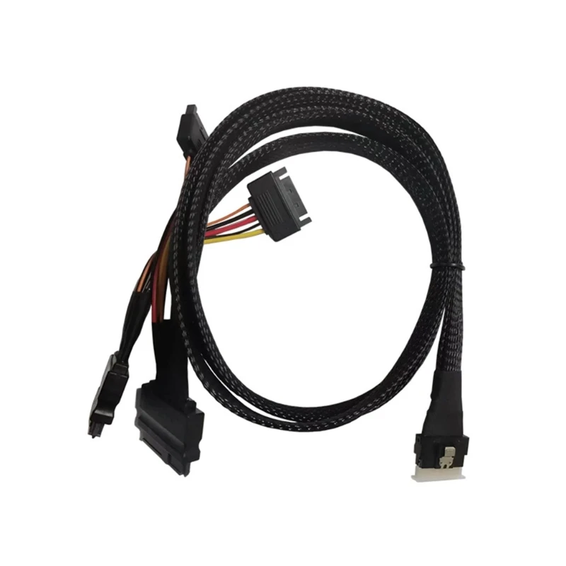 Кабель NVME от SFF8654(8i) до 2xSFF8639, внешний внутренний кабель 12/24 Гбит/с, сменный кабель передачи шасси для ПК, Прямая
Кабель NVME от SFF8654(8i) до 2xSFF8639, внешний внутренний кабель 12/24 Гбит/с, сменный кабель передачи шасси для ПК, Прямая