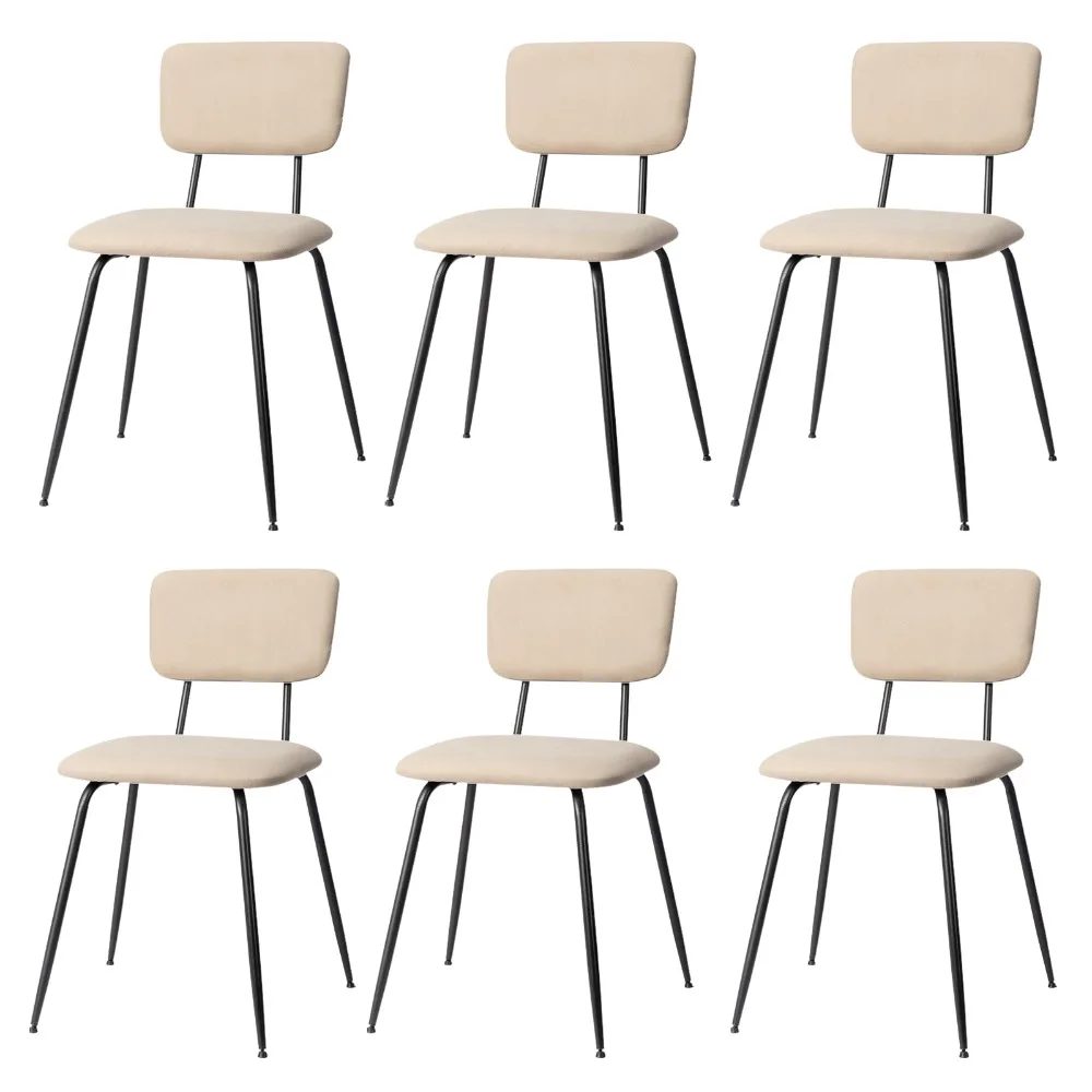 Set of 6 Modern Padded Dining Chairs for Kitchen Bar Office Chair, White, Dining Chairs
Set of 6 Modern Padded Dining Chairs for Kitchen Bar Office Chair, White, Dining Chairs