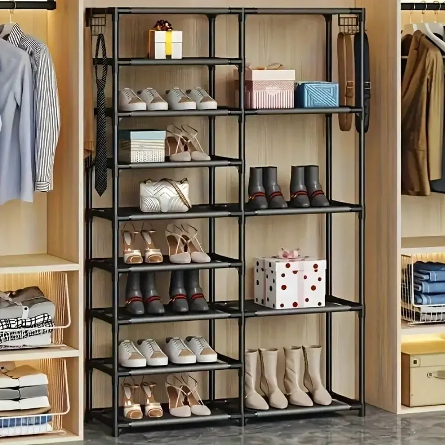 TAIMASI 1pc High-Capacity 9-Tier Shoe Rack Organizer - Space Saving, Easy Assembly, Perfect For Household Closets And Entryways
TAIMASI 1pc High-Capacity 9-Tier Shoe Rack Organizer - Space Saving, Easy Assembly, Perfect For Household Closets And Entryways
