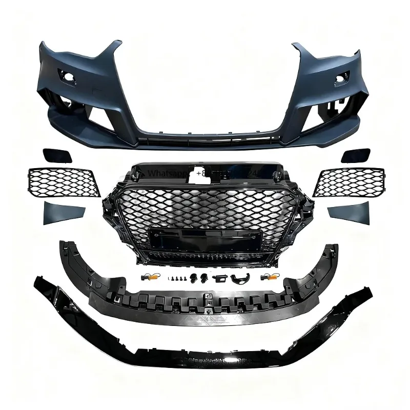 Factory Car Body Kit A3 S3 8V Upgrade RS3 Style Front Bumper with Grille Front Lip Quattro for A3 S3 8V 2013 2014 2025 2016
Factory Car Body Kit A3 S3 8V Upgrade RS3 Style Front Bumper with Grille Front Lip Quattro for A3 S3 8V 2013 2014 2025 2016