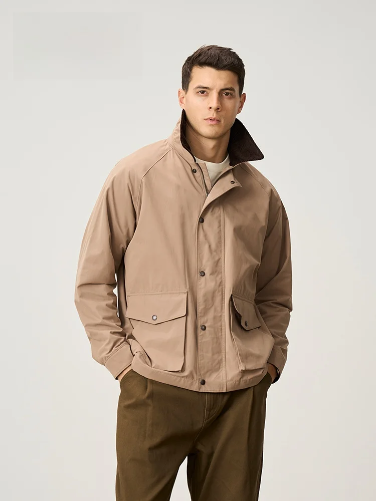 Simwood Loose Fit Vintage Waterproof Wax Jaet Youth Faion Polyester Cotton Blend Long Sve Coat for Men Spring Wear
Simwood Loose Fit Vintage Waterproof Wax Jaet Youth Faion Polyester Cotton Blend Long Sve Coat for Men Spring Wear