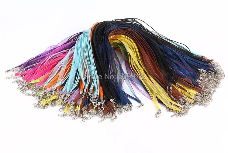 100pcs 18'' Mixed Silk Organza Ribbon Necklace Strap Cord Chain For Jewelry Making
100pcs 18'' Mixed Silk Organza Ribbon Necklace Strap Cord Chain For Jewelry Making
