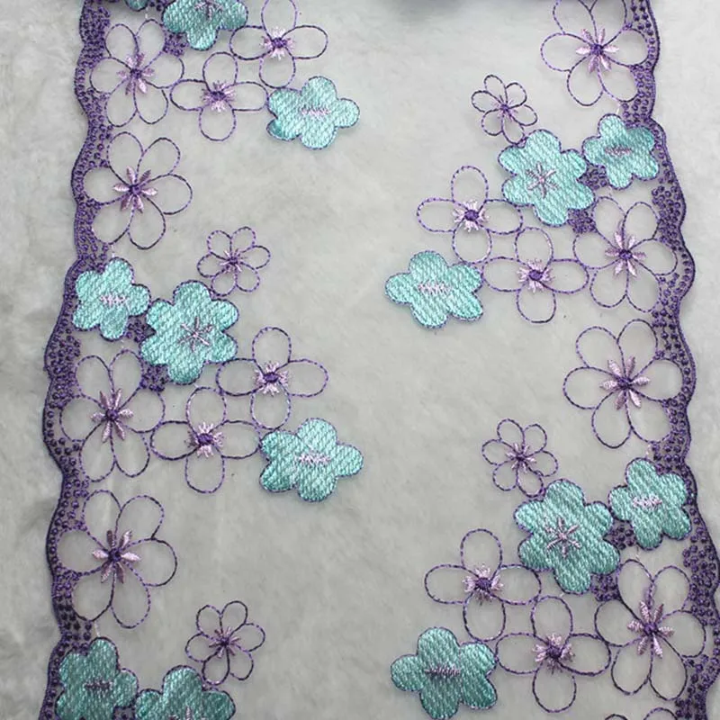 20Yards Two Tones Floral Purple Embroidery Lace Trim Clothing Accessories Dress Sleeve Sewing Lingerie Fabric
20Yards Two Tones Floral Purple Embroidery Lace Trim Clothing Accessories Dress Sleeve Sewing Lingerie Fabric