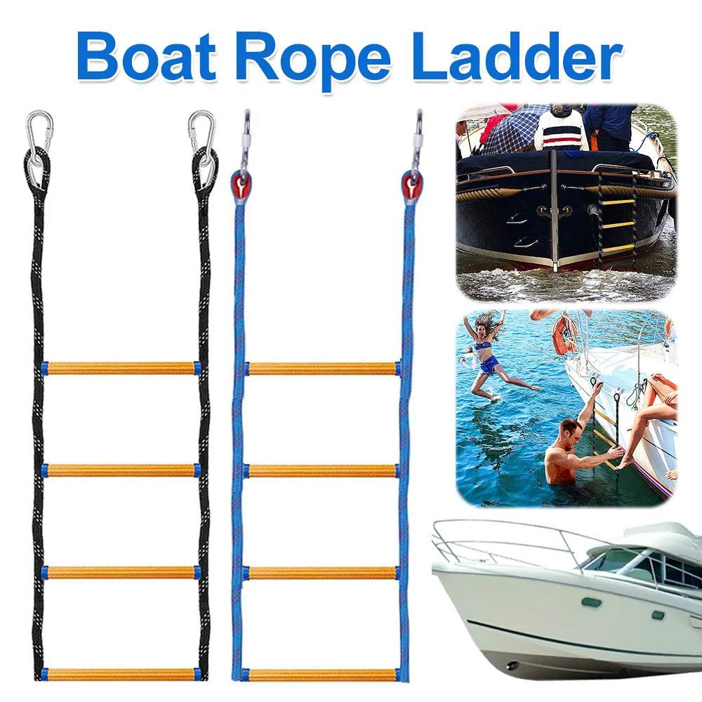 4 Step Boat Rope Ladder Portable Rope Boarding Ladder Assist Boat Ladder for Inflatable Boat Kayak Motorboat Canoeing
4 Step Boat Rope Ladder Portable Rope Boarding Ladder Assist Boat Ladder for Inflatable Boat Kayak Motorboat Canoeing