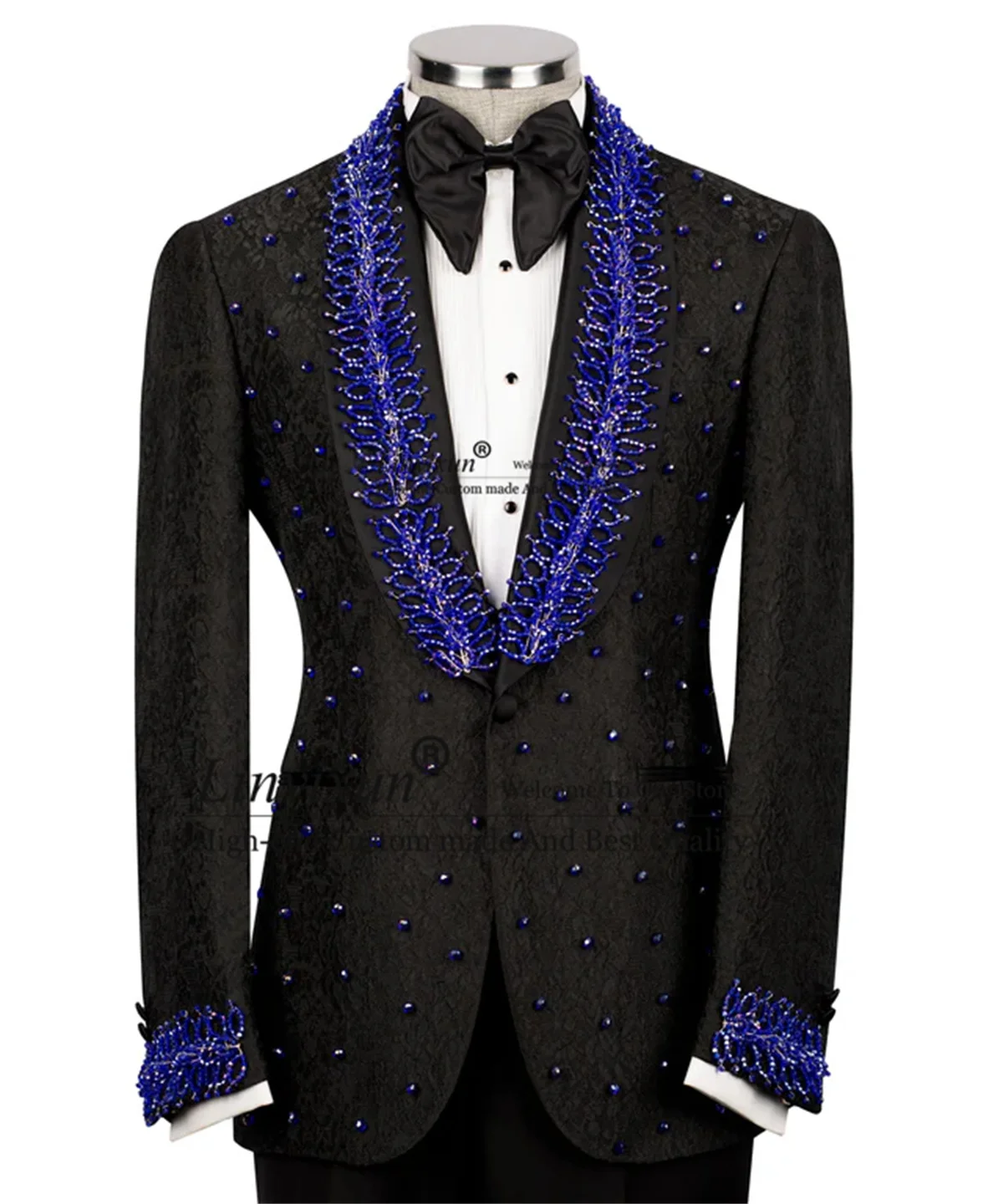 High End Beaded Crystals Men Suits Wedding Shawl Lapel ropa hombre Customized 3 Piece Sets Groom Blazers Jacquard Party Tuxedo
High End Beaded Crystals Men Suits Wedding Shawl Lapel ropa hombre Customized 3 Piece Sets Groom Blazers Jacquard Party Tuxedo