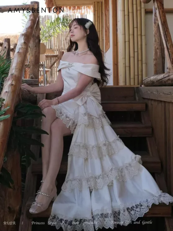 Teens Girls New Summer High End Sleeveless Lolita Dress Mid-to-large Girl Sweet Lace Bowknot Coming-of-age Ceremonies White Gown
Teens Girls New Summer High End Sleeveless Lolita Dress Mid-to-large Girl Sweet Lace Bowknot Coming-of-age Ceremonies White Gown