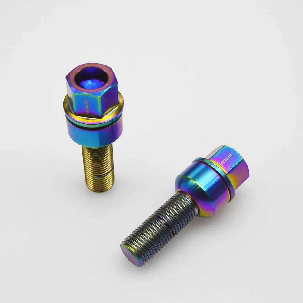 Rainbow Color 19mm Hex Floating Ball Seat China Factory Supply Gr.5 Titanium Alloy Auto Wheel Hub Bolt for Porsche Car
Rainbow Color 19mm Hex Floating Ball Seat China Factory Supply Gr.5 Titanium Alloy Auto Wheel Hub Bolt for Porsche Car