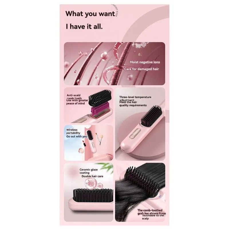 【STOCK】Portable 2-In-1 Wireless Hair Straightener And Curler USB Charging, 3 Temperature Settings
【STOCK】Portable 2-In-1 Wireless Hair Straightener And Curler USB Charging, 3 Temperature Settings