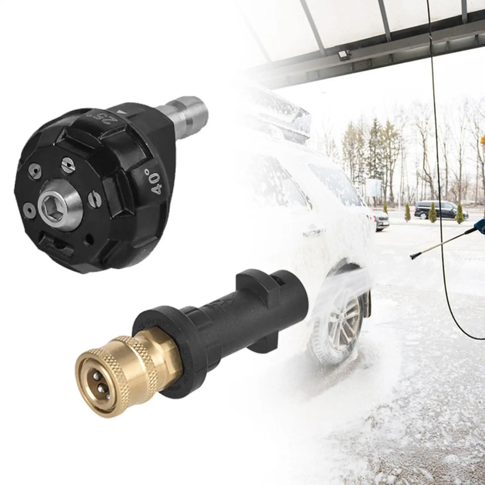 Pressure Washer Coupler and 6 in 1 Nozzle 1/4 inch Quick Connect Professional Multifunctional Pressure Washer Quick Connector
Pressure Washer Coupler and 6 in 1 Nozzle 1/4 inch Quick Connect Professional Multifunctional Pressure Washer Quick Connector