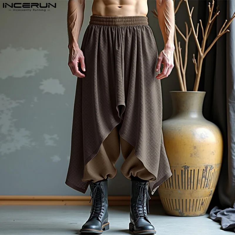 INCERUN Men Pants Elastic Waist Loose Joggers Texture Patchwork Irregular Trousers Men Streetwear 2025 Fashion Male Long Pants
INCERUN Men Pants Elastic Waist Loose Joggers Texture Patchwork Irregular Trousers Men Streetwear 2025 Fashion Male Long Pants