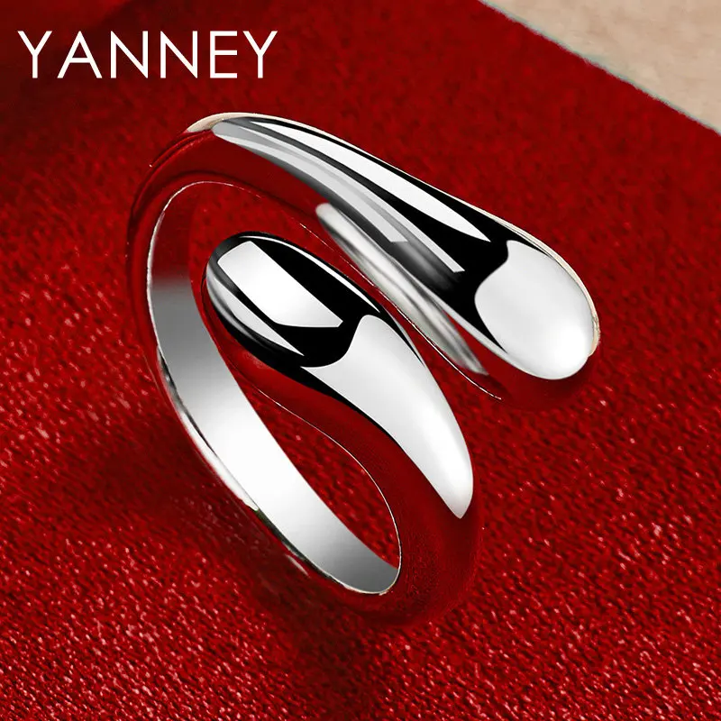 Fashion 925 Sterling Silver Fine Smooth Drop Open Ring For Women Charm Engagement Party Jewelry Wedding Accessories
Fashion 925 Sterling Silver Fine Smooth Drop Open Ring For Women Charm Engagement Party Jewelry Wedding Accessories