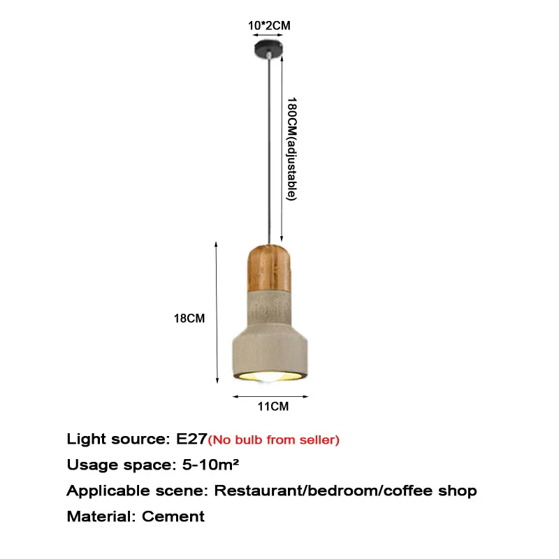 Cement Pendant Lights Modern Wood LED Ceiling Pendant Lamp Home Lighting Fixture Hanglamp for Kitchen Dining Room Light Fixtures
Cement Pendant Lights Modern Wood LED Ceiling Pendant Lamp Home Lighting Fixture Hanglamp for Kitchen Dining Room Light Fixtures