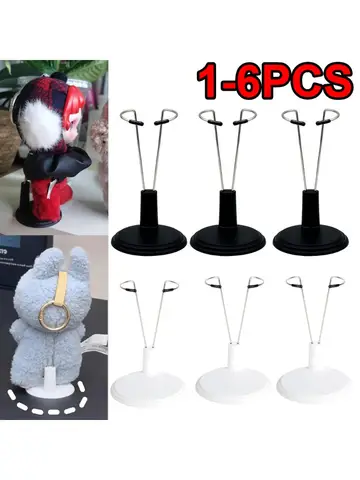 Figura de ação suporte de exibição de boneca de plástico suporte de boneca suporte de boneca ajustável para labubu crânio panda urso bonecas brinquedo
