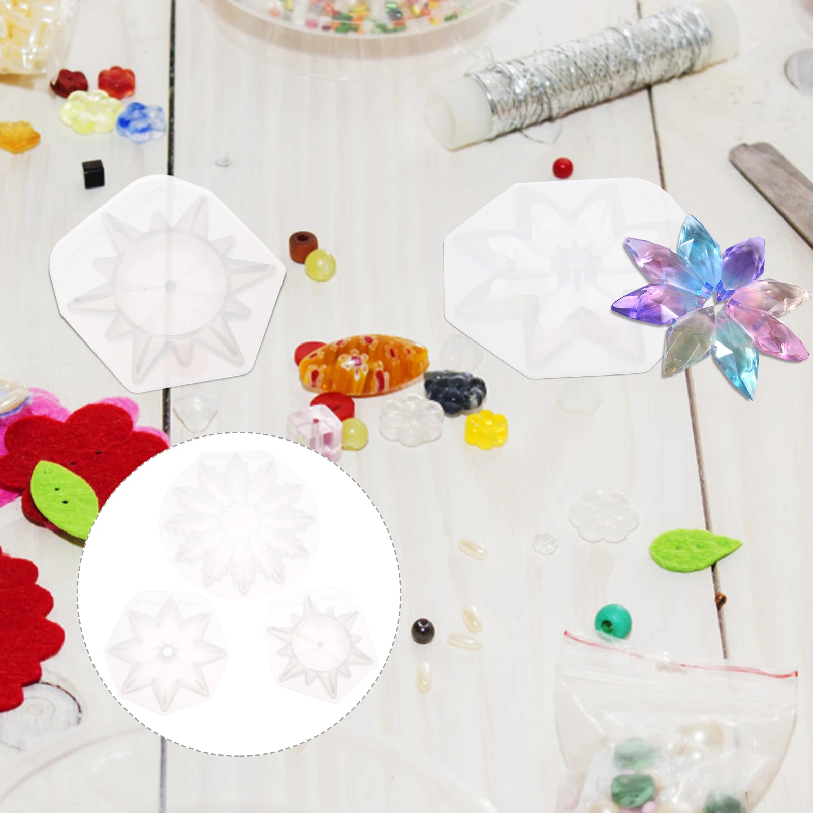 3Pcs Snowflake Pendant Mold Premium Silicone Epoxy Crystal Pendant Jewelry Mold Washable Reusable 3 Styles
3Pcs Snowflake Pendant Mold Premium Silicone Epoxy Crystal Pendant Jewelry Mold Washable Reusable 3 Styles