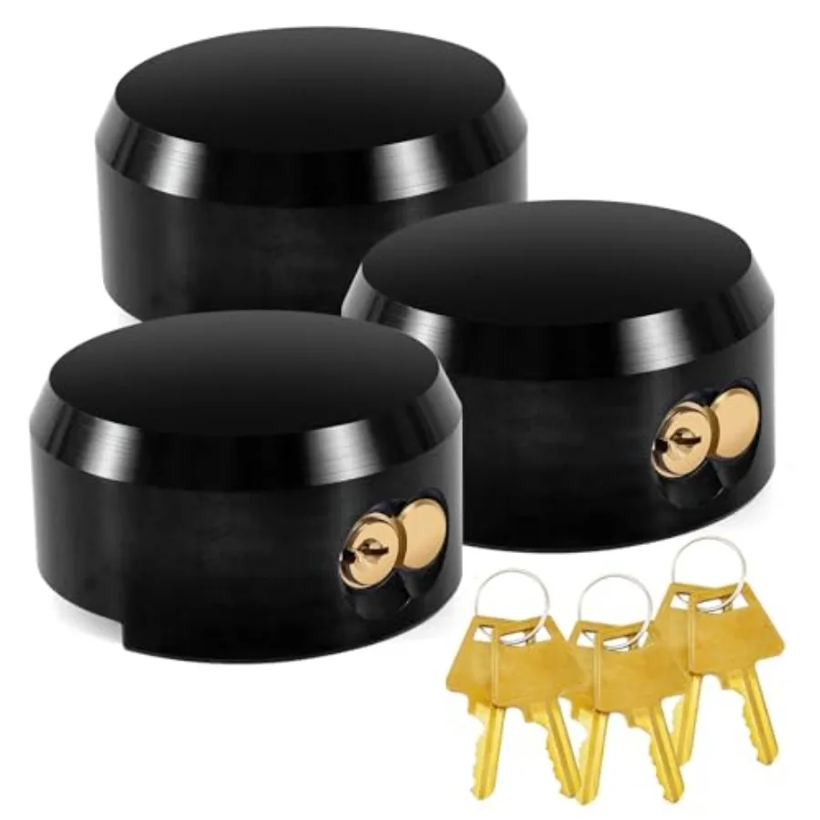 Trailer door locks for trucks/vans/sheds/gates, 6061 solid aluminum, black, keyed-alike puck locks with reinforced hidden shack
Trailer door locks for trucks/vans/sheds/gates, 6061 solid aluminum, black, keyed-alike puck locks with reinforced hidden shack