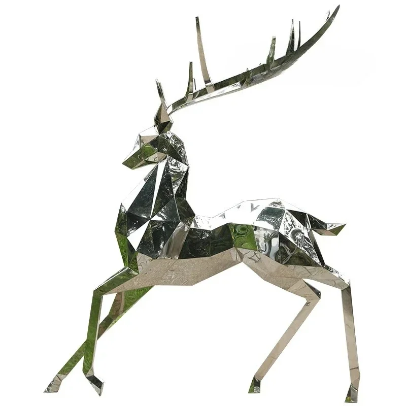 Stainless steel deer sculpture outdoor landscape sales office handicraft ornament
Stainless steel deer sculpture outdoor landscape sales office handicraft ornament