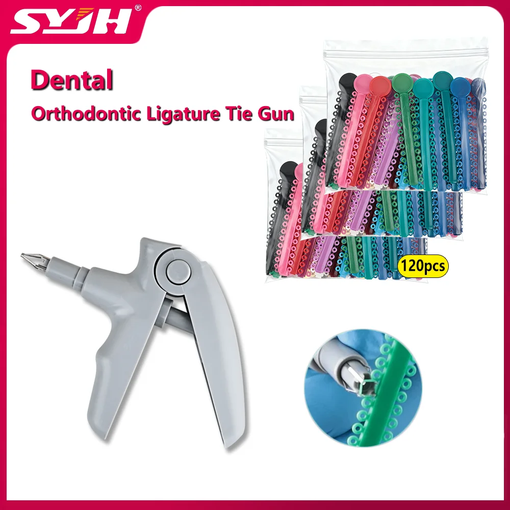 Dental Orthodontic Ligature Tie Gun Dispenser Dentistry Tools Instrument Ligature Gun With 120 Ligation Band for Shooter Used
Dental Orthodontic Ligature Tie Gun Dispenser Dentistry Tools Instrument Ligature Gun With 120 Ligation Band for Shooter Used