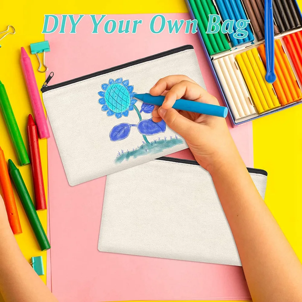 24Pieces Blank Craft DIY Canvas Pen Pencil Case- Invoice Bill Bag Makeup Bag Cosmetic Bag Multipurpose Toiletry Pouch
24Pieces Blank Craft DIY Canvas Pen Pencil Case- Invoice Bill Bag Makeup Bag Cosmetic Bag Multipurpose Toiletry Pouch