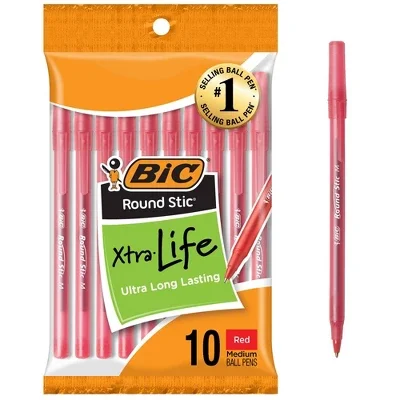 Ballpoint Pens, 1.0mm, 10ct - Red: School Supplies, Stationery, Visible Ink, Round Stic
Ballpoint Pens, 1.0mm, 10ct - Red: School Supplies, Stationery, Visible Ink, Round Stic