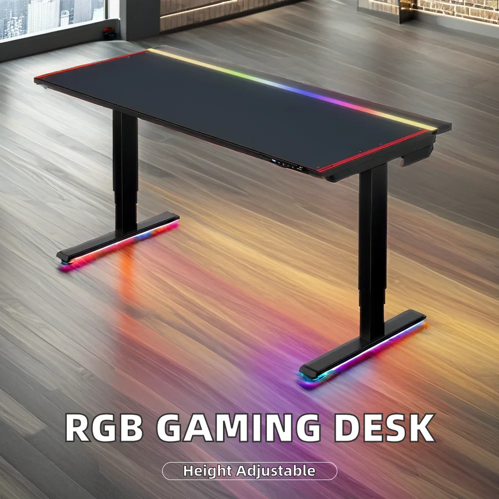 Sale Custom Large Computer Racing RGB Light Gamer Table for Home Office Gaming Desk With LED
Sale Custom Large Computer Racing RGB Light Gamer Table for Home Office Gaming Desk With LED