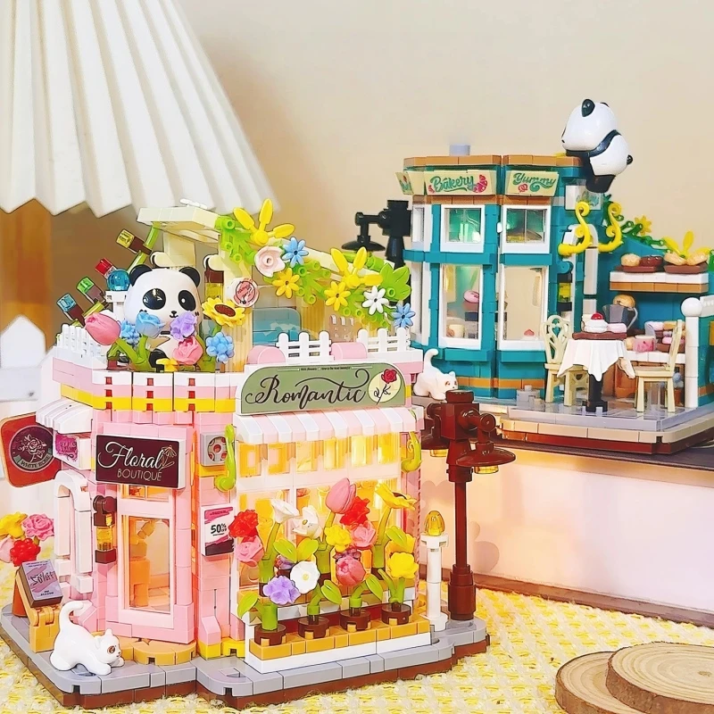 Cute Street View Building Blocks Panda Building Assembly Model Ornaments Office Desktop Decoration Children's Birthday Gift Toys
Cute Street View Building Blocks Panda Building Assembly Model Ornaments Office Desktop Decoration Children's Birthday Gift Toys