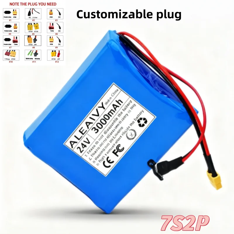 High Power 24V 3Ah 18650 Lithium Battery 7S2P with BMS Circuit Board for Self-Balancing Unicycle Scooter Replacement
High Power 24V 3Ah 18650 Lithium Battery 7S2P with BMS Circuit Board for Self-Balancing Unicycle Scooter Replacement