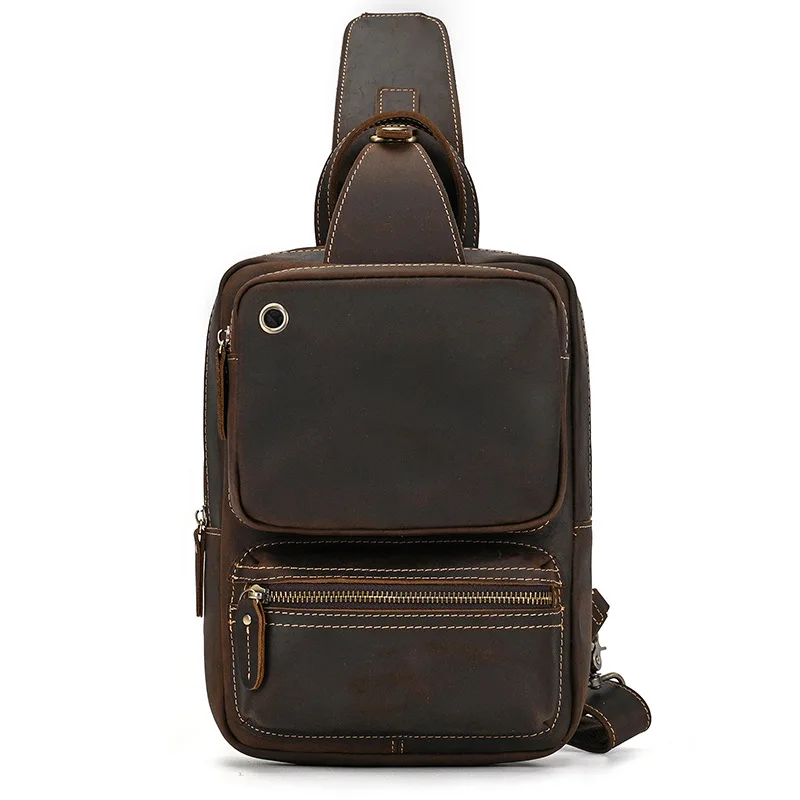 Leather breast bag, large-capacity retro Crazy Horse leather, one-shoulder men's cowhide casual messenger bag, fashionable, simp
Leather breast bag, large-capacity retro Crazy Horse leather, one-shoulder men's cowhide casual messenger bag, fashionable, simp