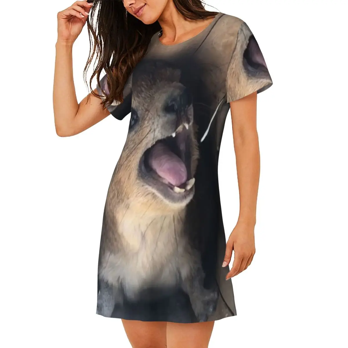 Rock Hyrax Lover Awawa Groundhog Dassi Short Sleeves Nightdress For Sleeping Women Short Sleeve Nightgowns Soft Pajama Dress
Rock Hyrax Lover Awawa Groundhog Dassi Short Sleeves Nightdress For Sleeping Women Short Sleeve Nightgowns Soft Pajama Dress